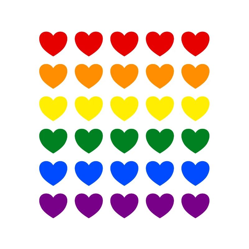 Pride Herzen Regenbogen Farben LGBT LGBTQ Geschenk