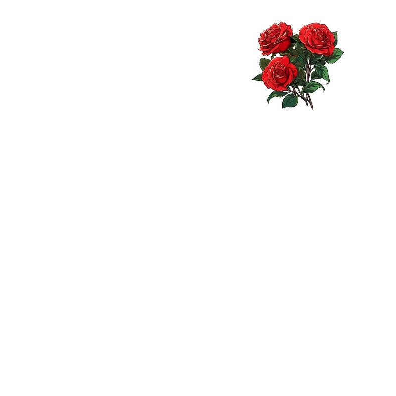 3 Red Roses Patch Lover Cool Floral Novelty Pun