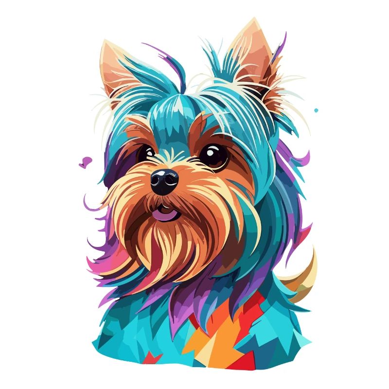 Der Yorkshire Terrier Polygon Hund Kunst Hunde