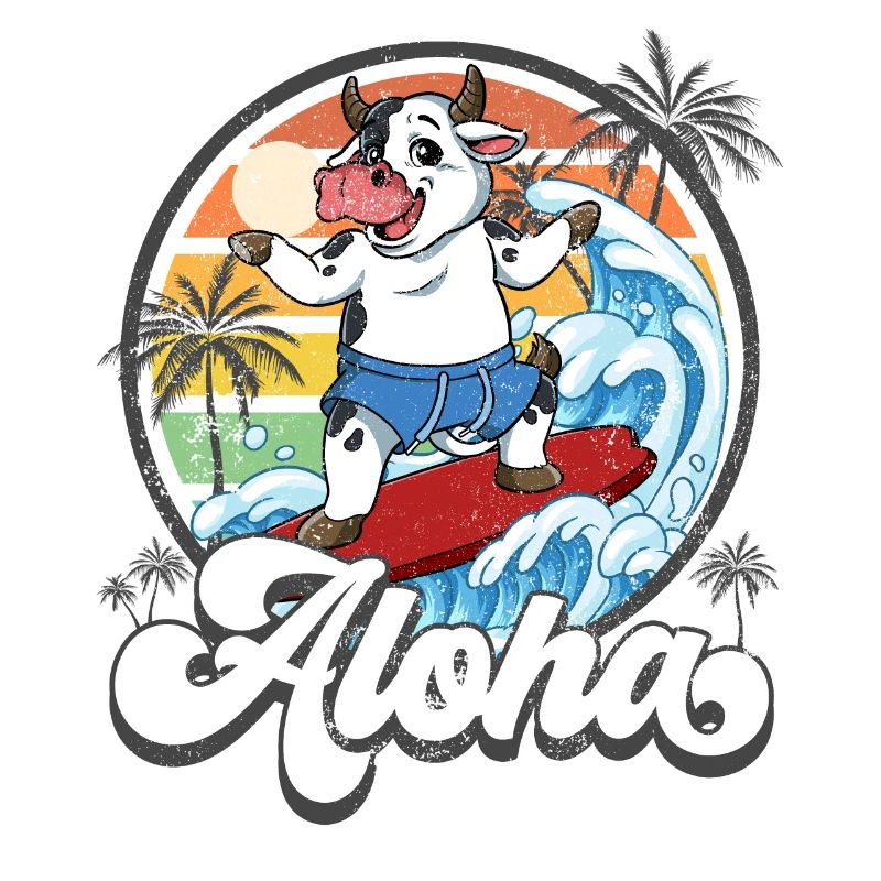 Aloha Hawaiianischer Hawaii Surfer Surfen