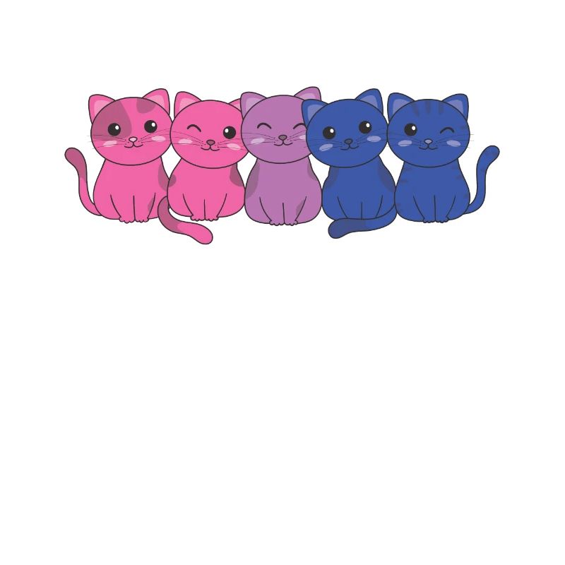 Bisexuell Flag Pride LGBTQ süßer Katze