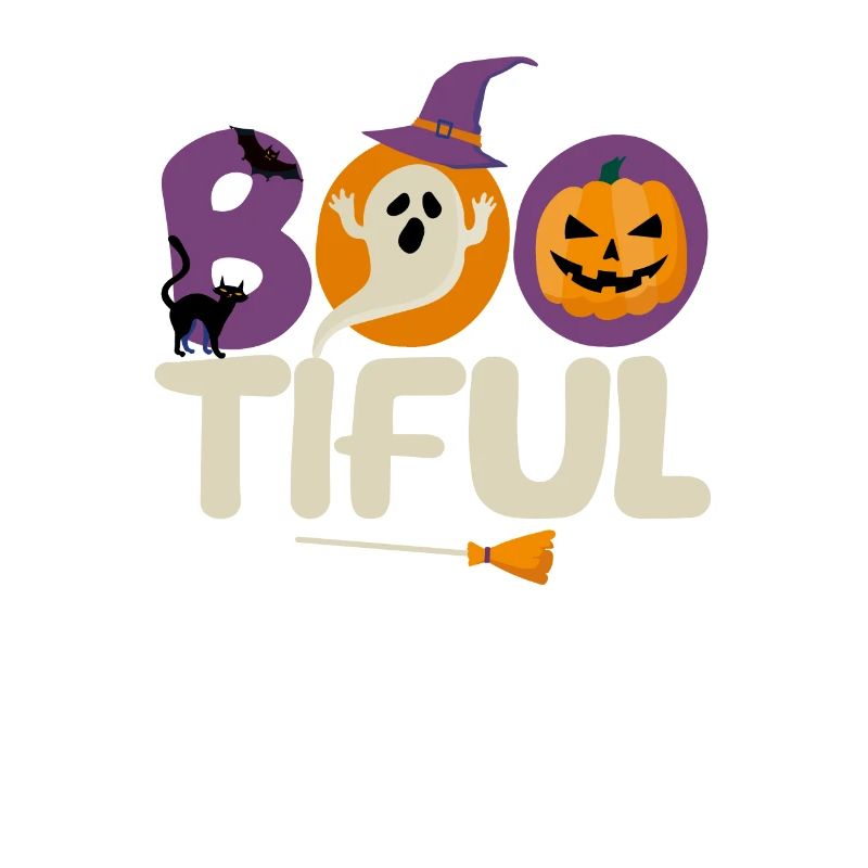 Boo Tiful Funny Halloween Bootiful Spooky Pumpkin