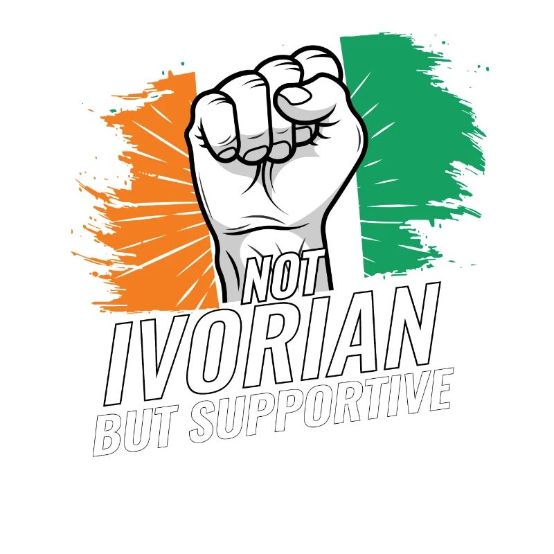 Not Ivorian But Supportive Ivory Coast Flag