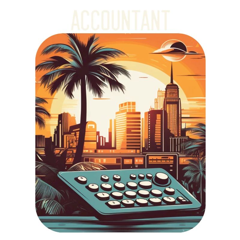 Comptable Vintage Sunset Comptabilité Graduation