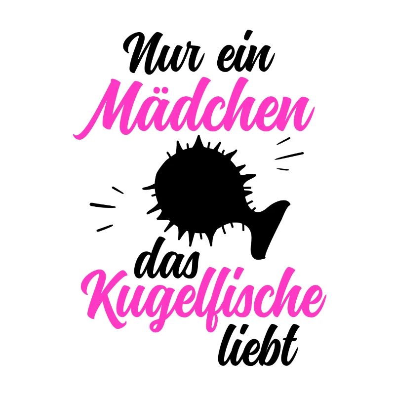 Mädchen das Kugelfisch liebt Riesenkugelfisch