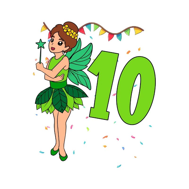 Mit Fee - Mädchen Geburtstag 10 Jahre
