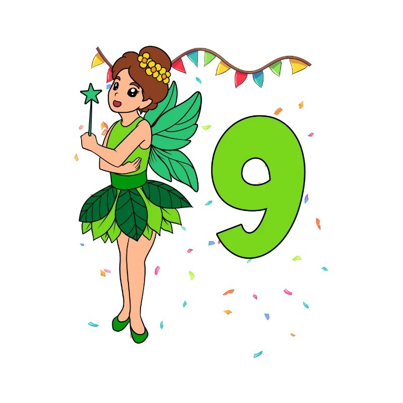 Mit Fee - Mädchen Geburtstag 9 Jahre