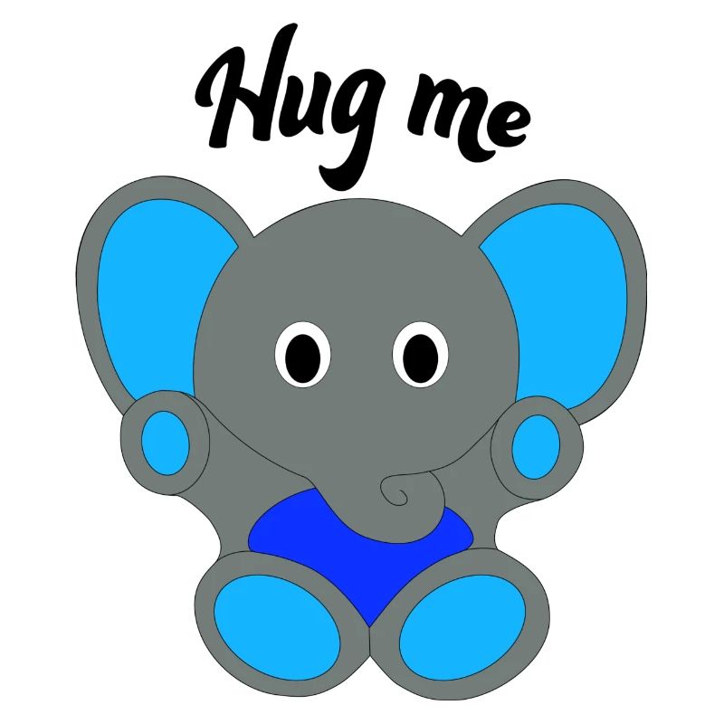 Elephant Blue Hug Me | garçons, mignon, bébé
