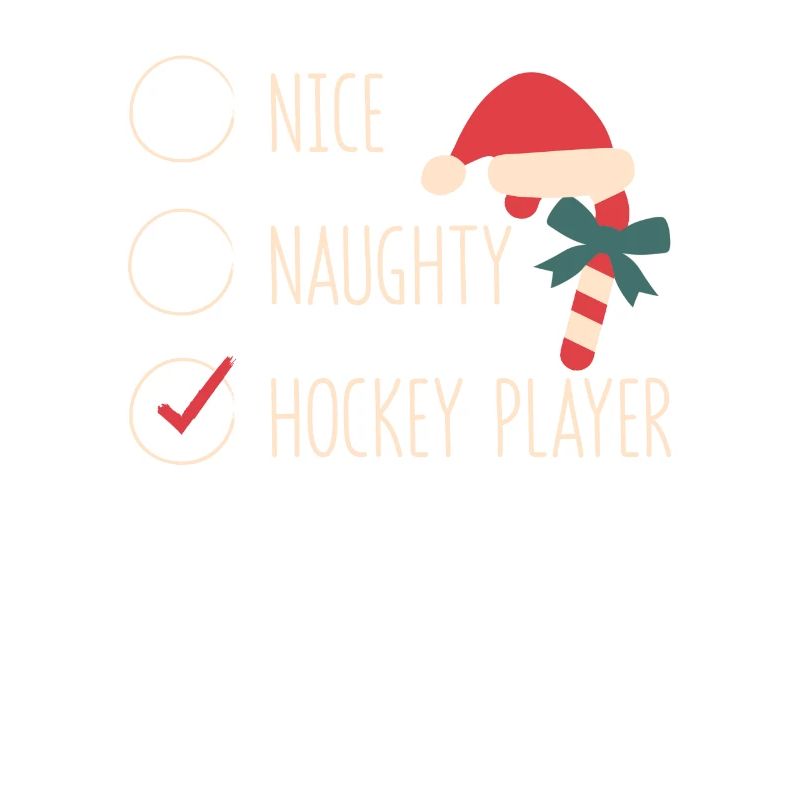 Netter frecher Eishockeyspieler Weihnachten