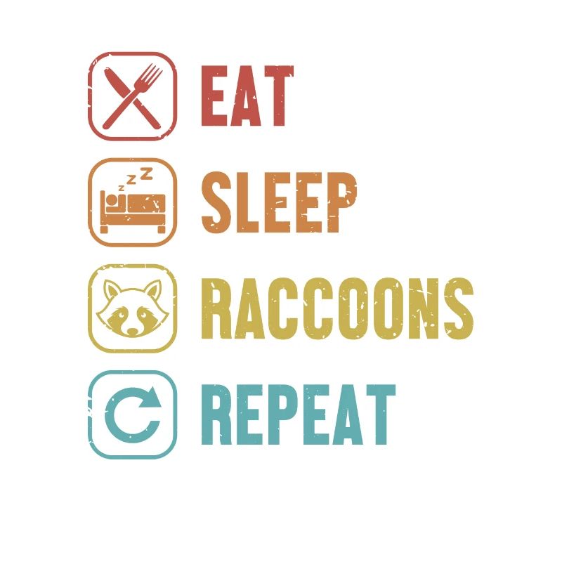Manger Dormir Ratons laveurs Répéter Trash Panda Queen
