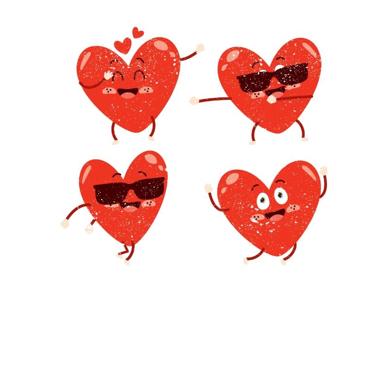 Dancing Hearts Dab Défi de danse Dab Dab Saint-Valentin