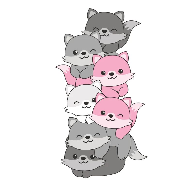 Demigirl Flag Pride LGBTQ Mignon Fox Stack