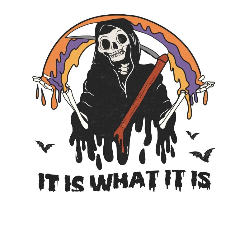Retro Halloween: Grim Reaper "It Is What It Is"
