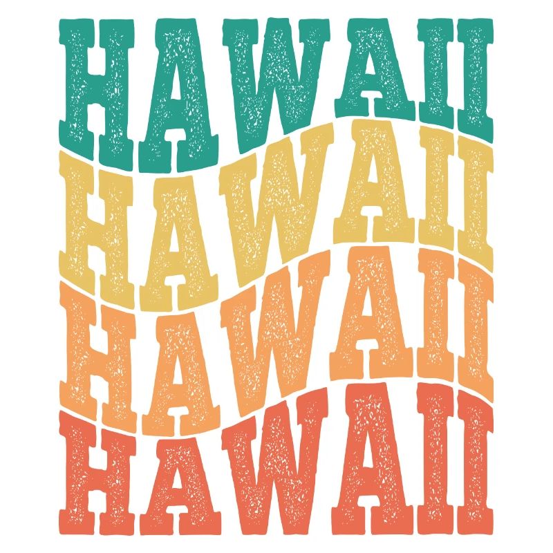 multicolor Hawaii graphic design gift idea