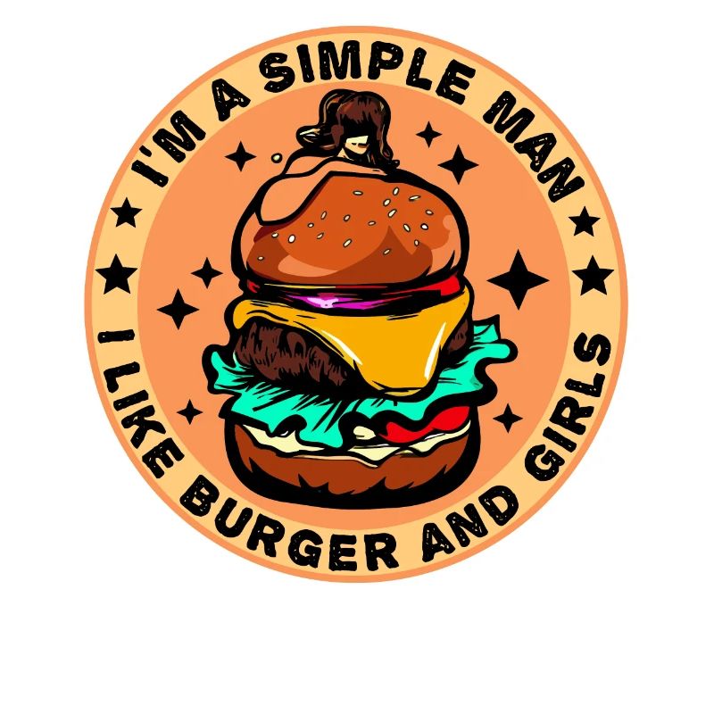 Burger Cheeseburger liebe - einfacher Mann