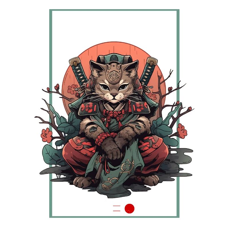 Chat d’Asie Samouraï japonais Samouraï