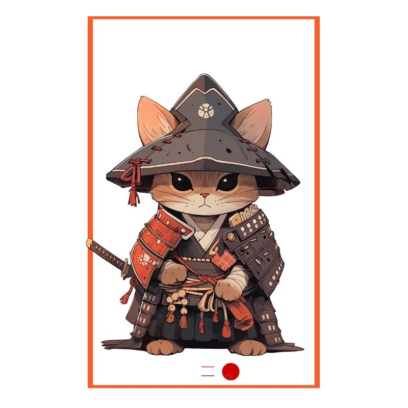 Asia Cat Japanese Samurai Samurai
