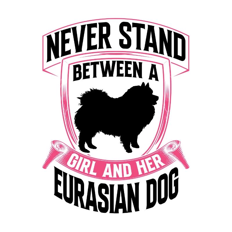 Fille et son Eurasier Eurasian Spitz