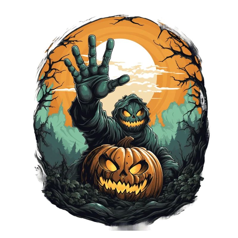 Halloween Emerging Hands Spooky Pumpkin