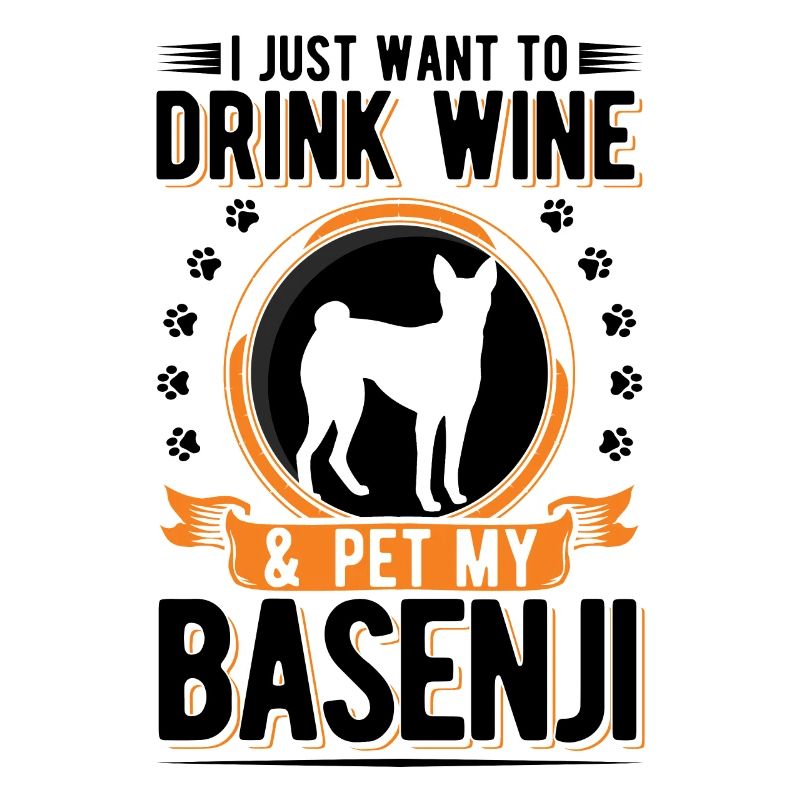 Basenji et vin