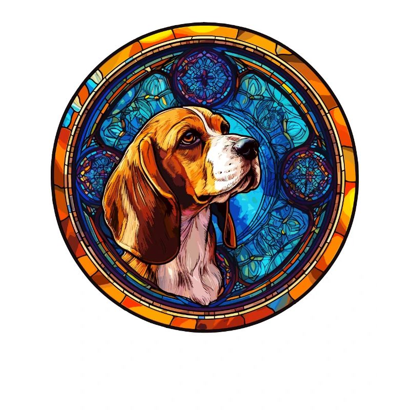 Glasmalerei - Stilvoller bunter Beagle