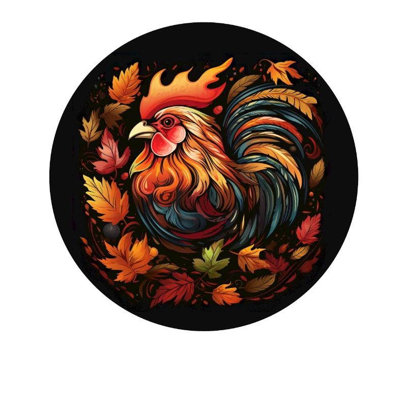 Poulet d’automne à partir de feuilles panachées