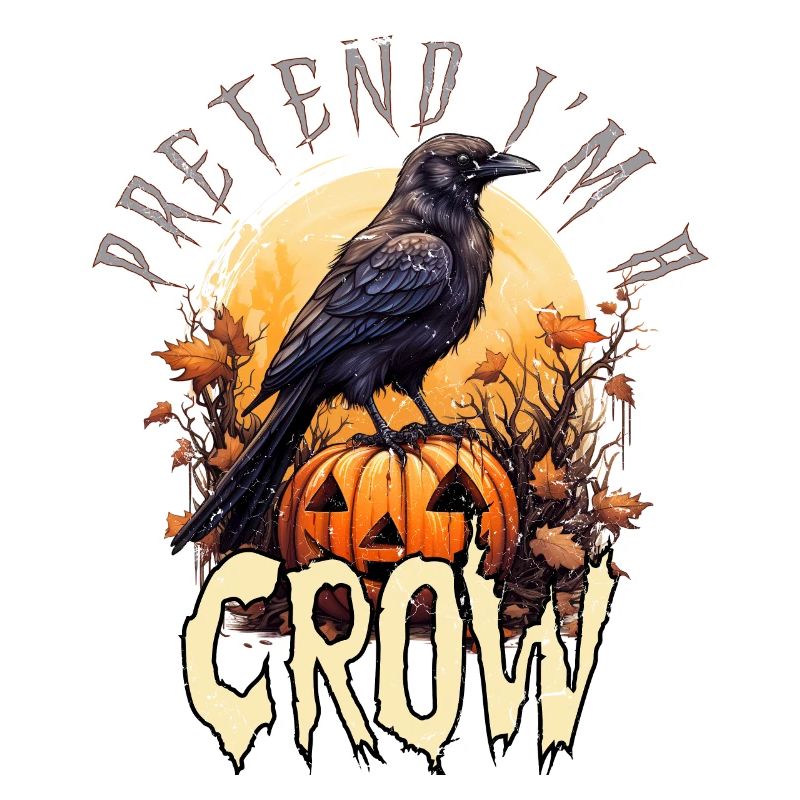 Tu so, als wäre ich eine Krähe Einfaches Halloween-Kostüm
