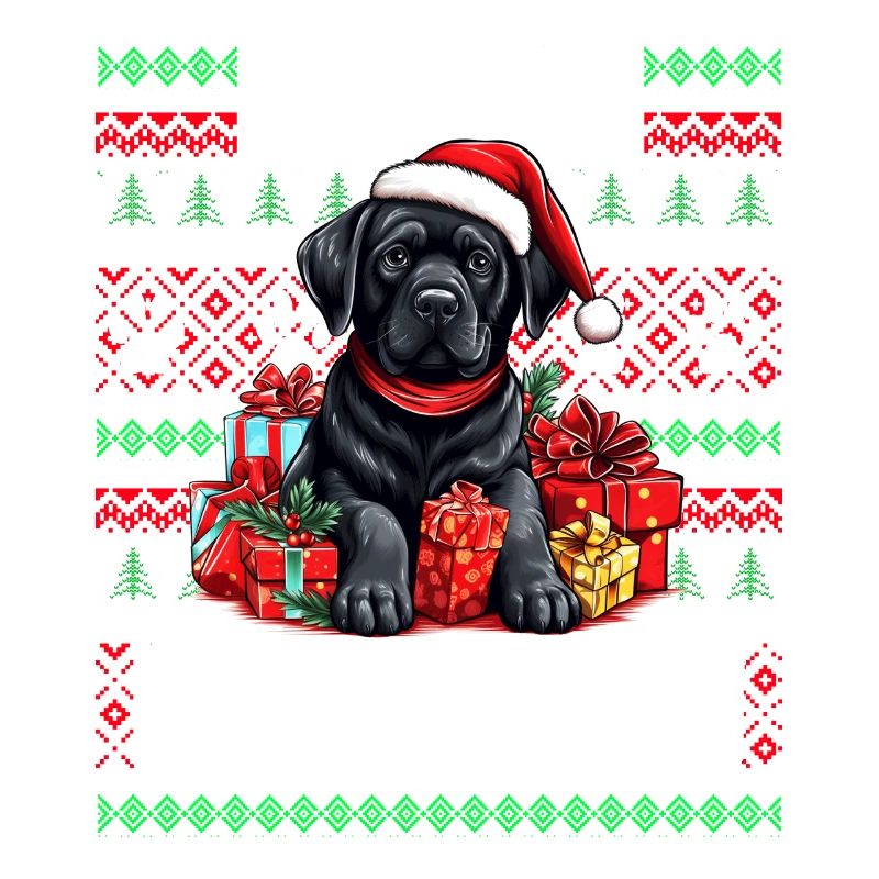 Drôle de conception de Noël de chien Labrador noir - Merry