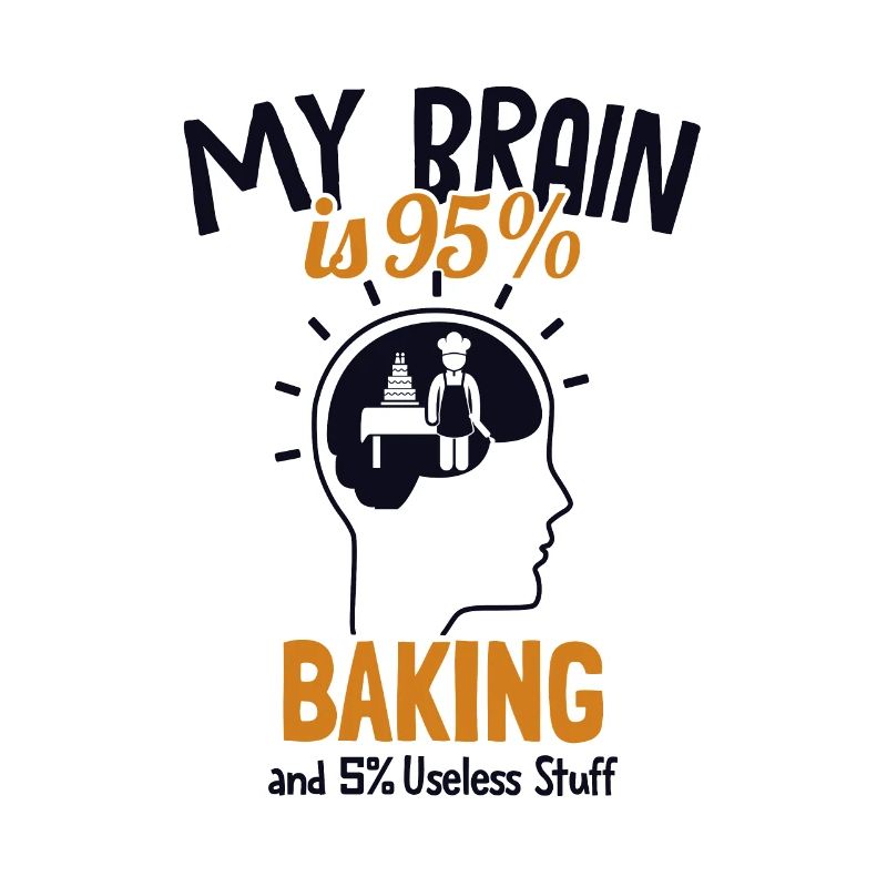 Mon cerveau est composé à 95% de Baking Hobbybäcker Bäckerei