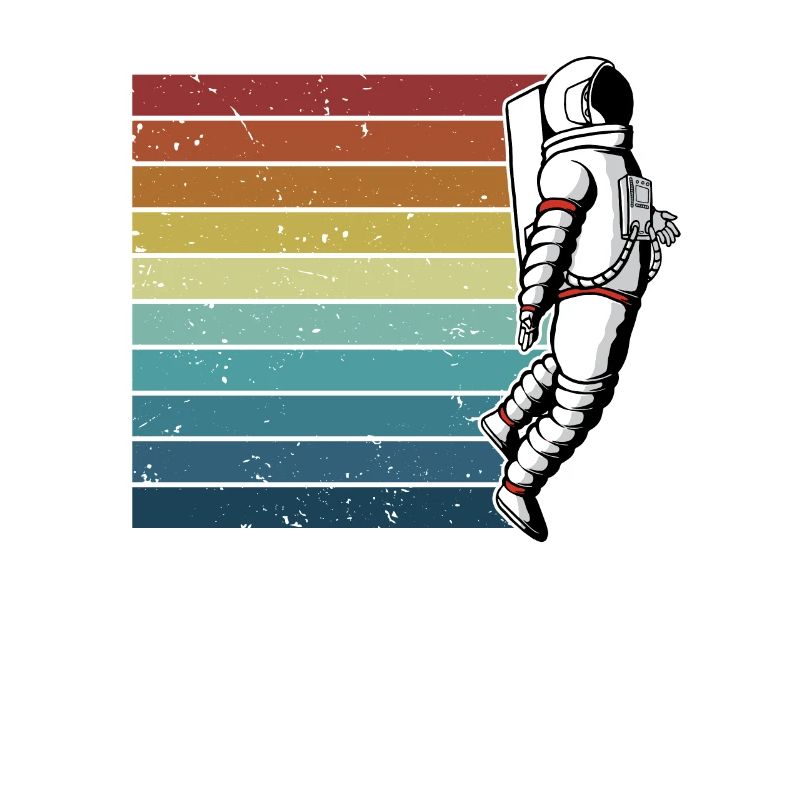 Retro Taikonaut Cosmonaute Vaisseau Spatial Spaceman