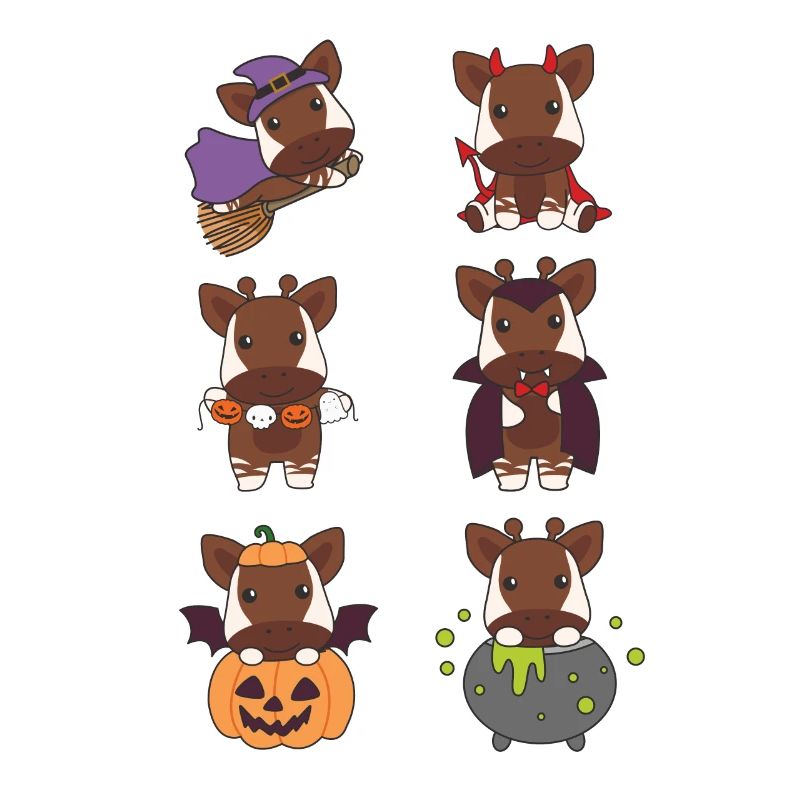 Okapi Halloween Devil Pumpkin Vampier Costume