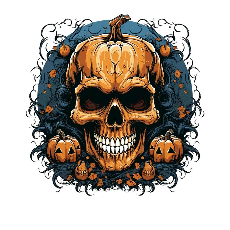 Drôle de conception de citrouille crâne d’Halloween