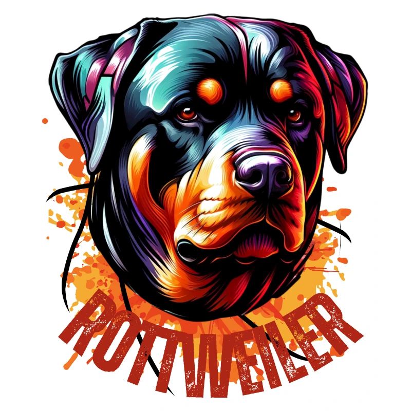 Rottweiler Graffiti Braun