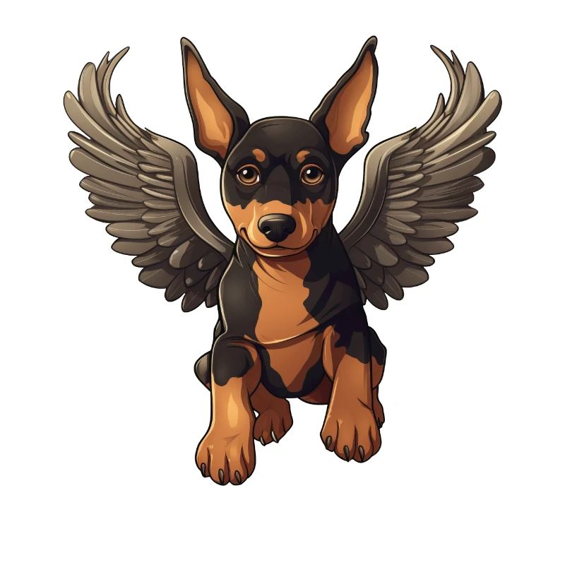 Dobermann Engel Welpe Design