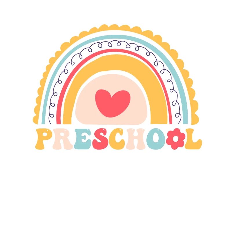 Vorschule Regenbogen Mädchen Jungen Kinder Lehrer