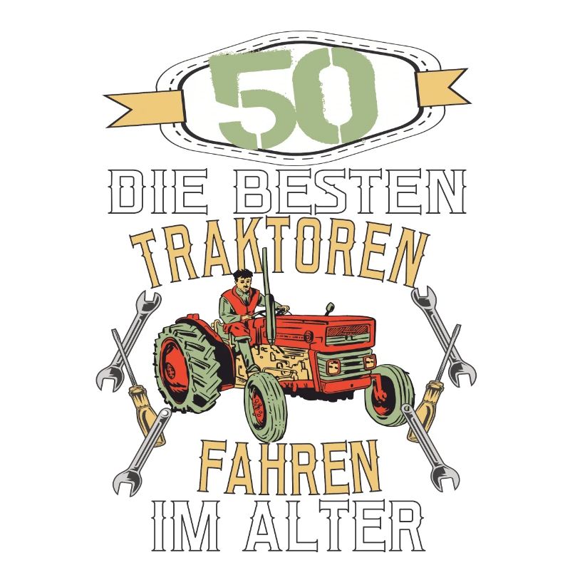 50 Geburtstag Traktor Treker Bauer Trecker Rentner