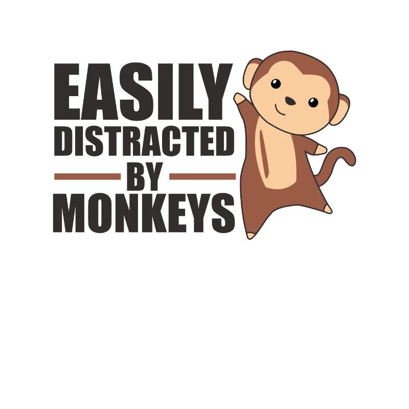 Facilement distrait par les singes - singe mignon