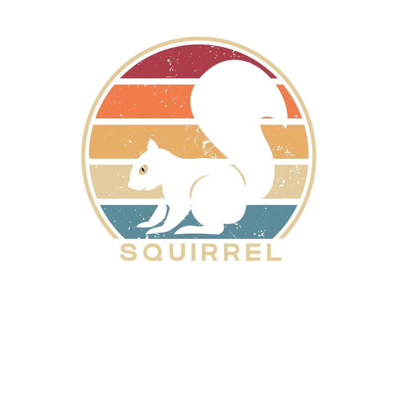 Retro Squirrel Fuchshörnchen Grauhörnchen