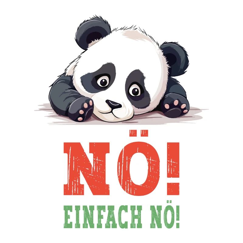 Nope Juste Non Non Non Panda Ours Mignon Drôle Dire