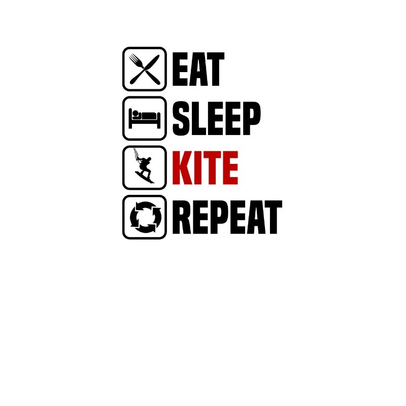 Manger, dormir, faire du kite, répéter