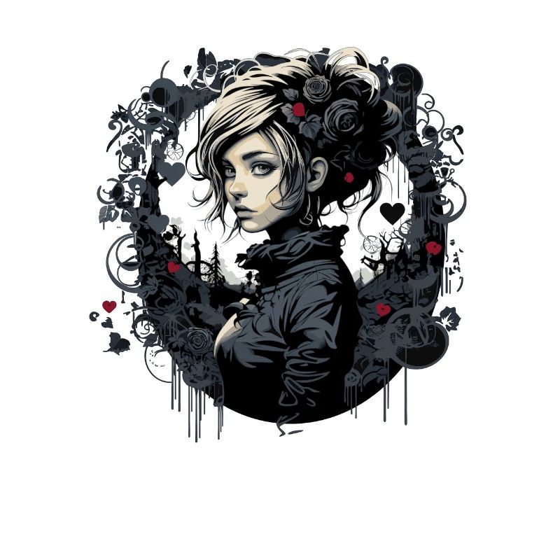 Jolie fille emo gothique