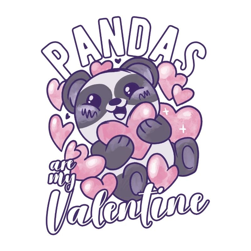 Les pandas sont mon amour de panda drôle de Saint-Valentin