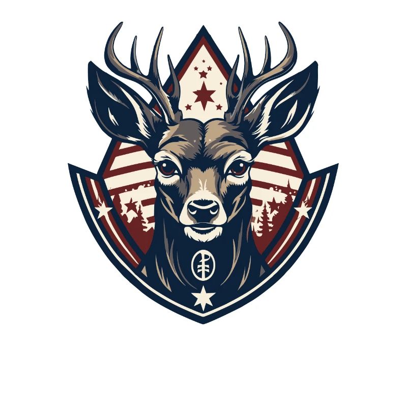 Emblem eines Hirsches und eines jungen Bocks