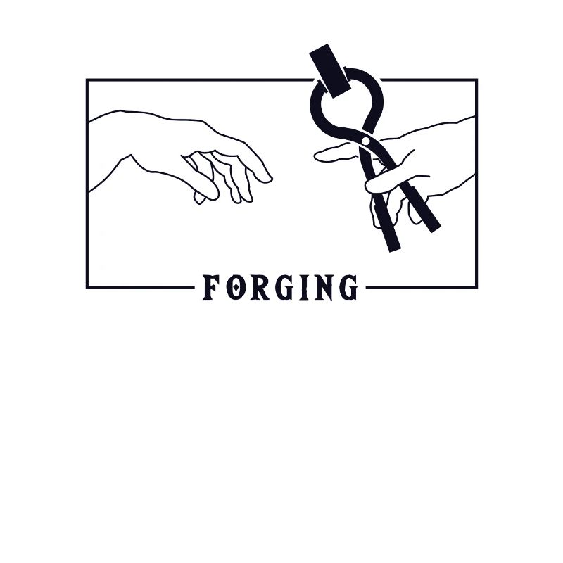 Michelangelo Creation of Adam Forging Blacksmith
