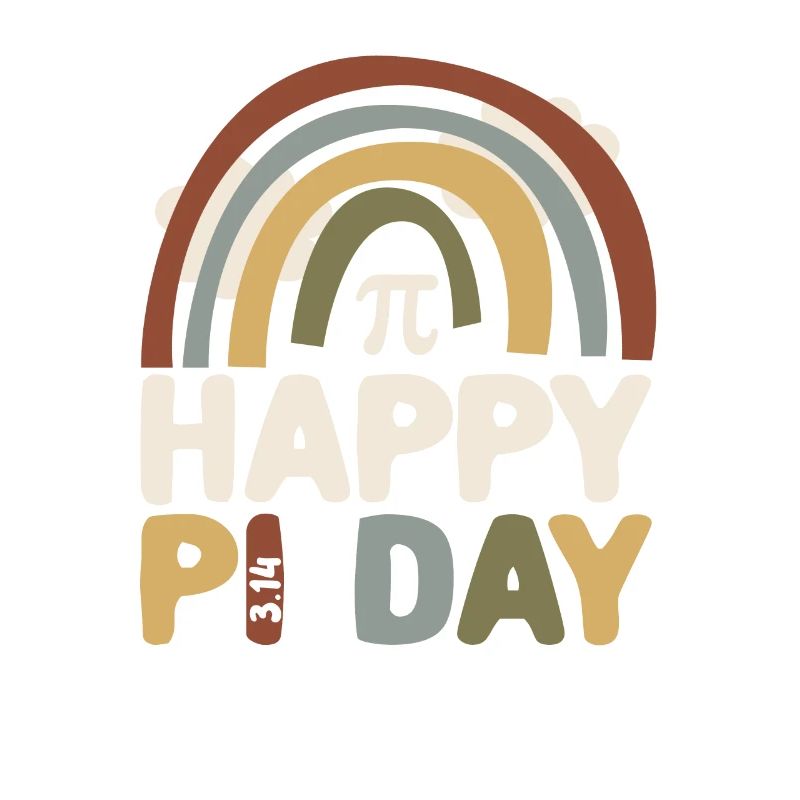 BOHO arc-en-ciel Happy Pi Day 3.14 Math Geek Enseigner