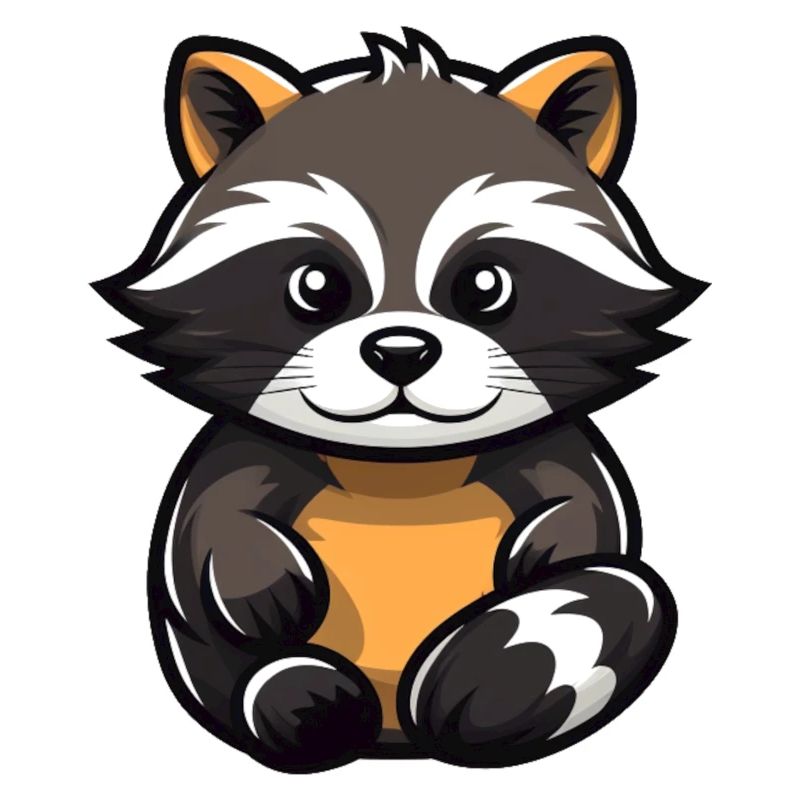 Kleiner niedlicher Waschbär