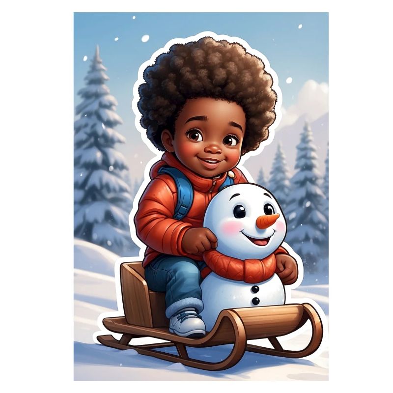 Winter Schneemann Kind