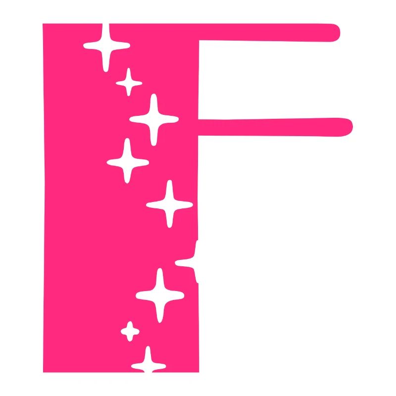 Buchstabe F Glitzer