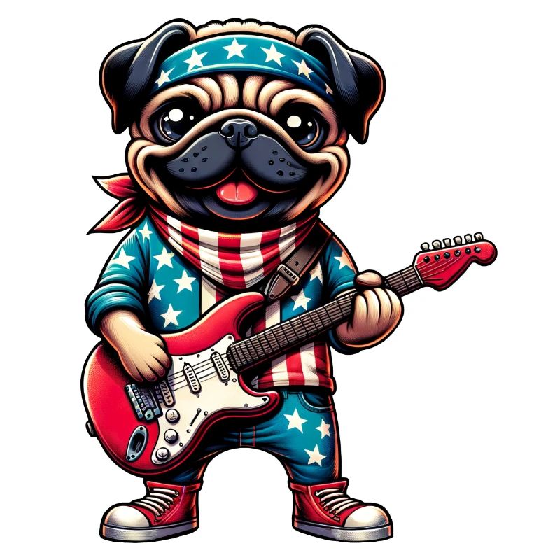 Pug Guitarist