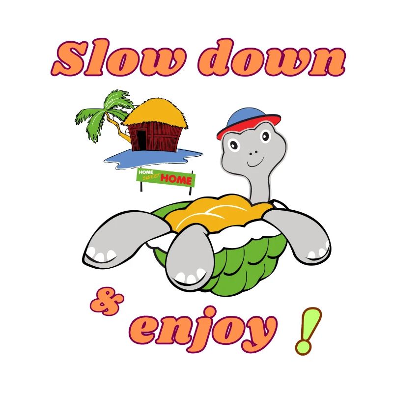 Slow down turtle at home